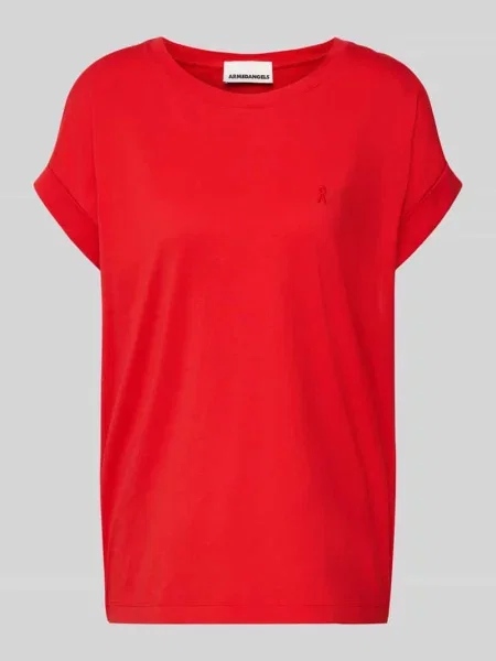 T-shirt o kroju loose fit z czystej bawełny model „IDAARA” Armedangels czerwona