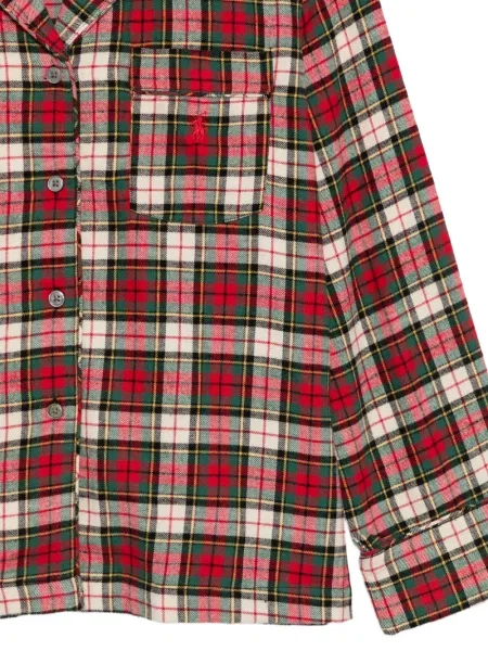 Gulerat pulover Polo Ralph Lauren din canvas în carouri roșu