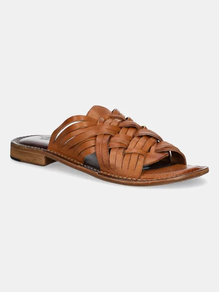 Astorflex șlapi de piele Erelflex maro