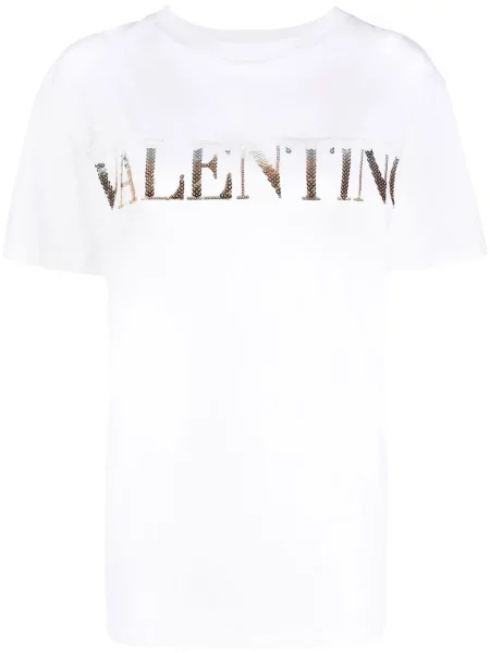 Tricou Valentino cu imagine alb