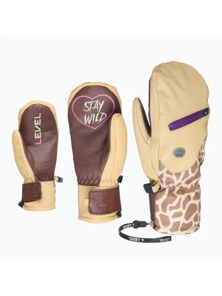 Mănuși de snowboard pentru femei Level Pulsar Mitt beige bej