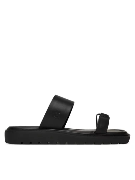 Calvin Klein Jeans Šlepetės Rope Sandal Soft Lth Mg juoda