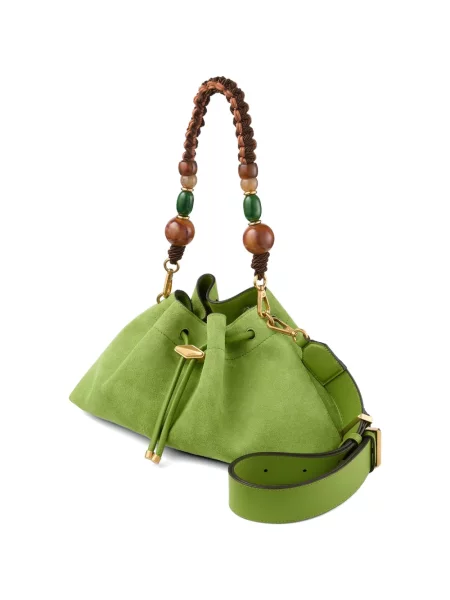 Geantă Jimmy Choo cu mărgele verde