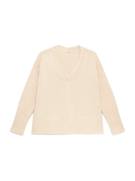 Dzianinowy sweter Maliparmi beżowy