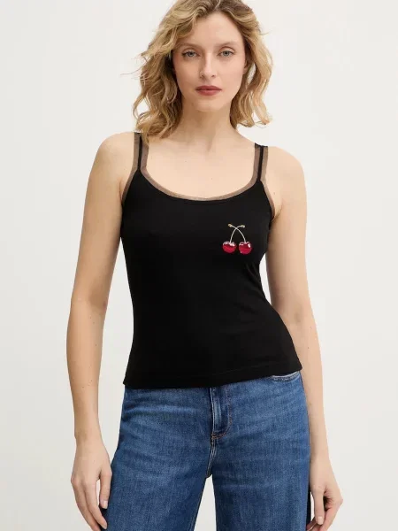 Топ Never Fully Dressed Cherry Teddy чорний