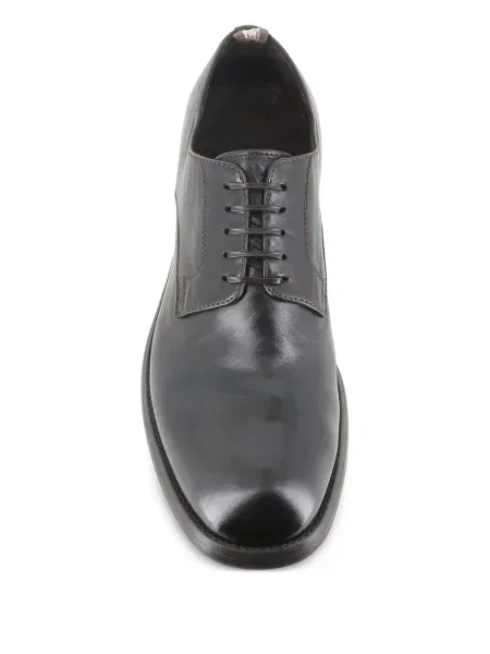 Pantofi derby Officine Creative cu șireturi din piele maro