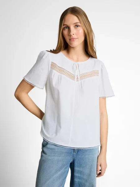 TOM TAILOR DENIM Bluză alb