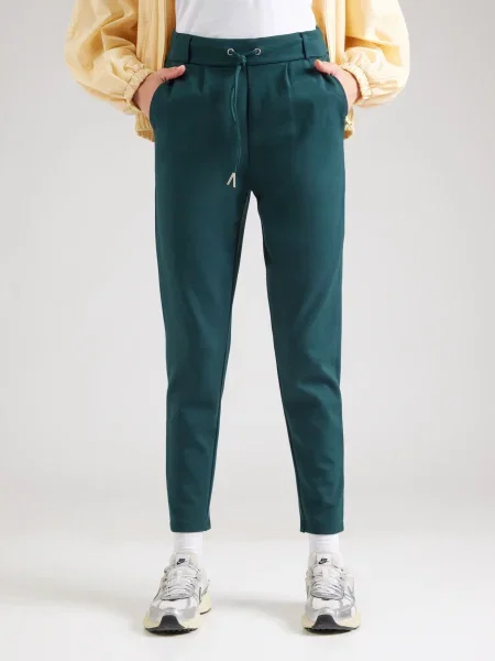 ZABAIONE Pantaloni cutați smarald verde