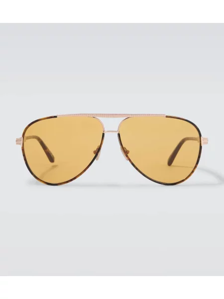 Ochelari de soare aviator Tom Ford auriu