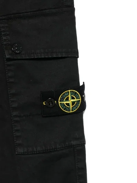 Spodnie cargo dziecięce Stone Island czarne