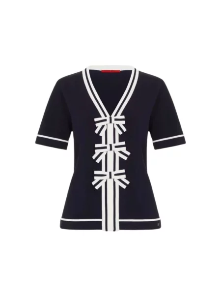 Dzianinowy sweter Carolina Herrera niebieski