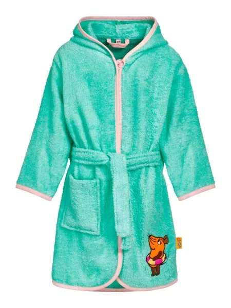 PLAYSHOES Halat de baie DIE MAUS SCHWIMM turcoaz / maro închis / închis / rosé portocaliu