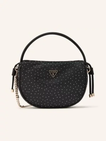 Guess Torba Na Ramię Elsie Z Kamieniami Ozdobnymi schwarz czarna