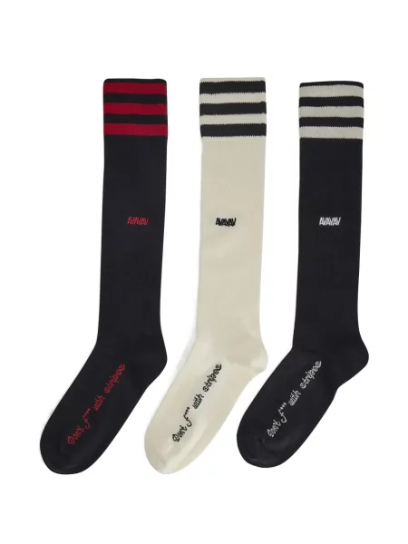 Șosete Adidas cu dungi alergare tricotate roșu