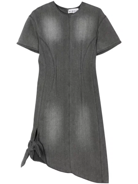 Sukienka jeansowa Remain garniturowa szara