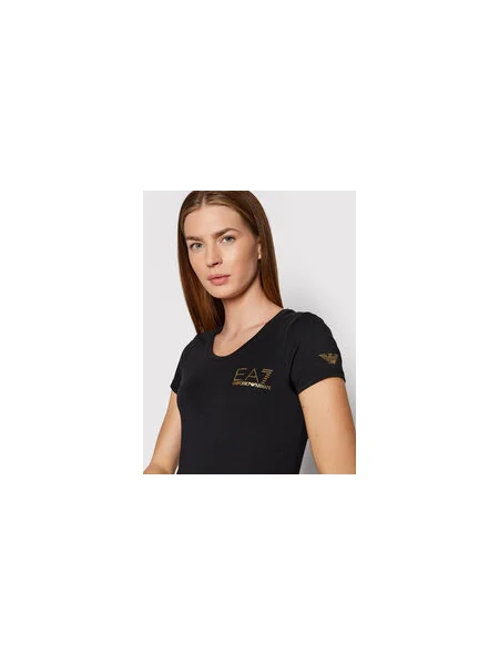 Emporio Armani Póló TJDQZ Slim Fit fekete