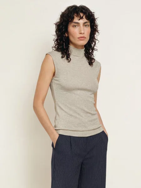 Dzianinowy top Reiss szary