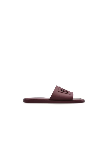 Klapki Dolce And Gabbana z logo czerwone
