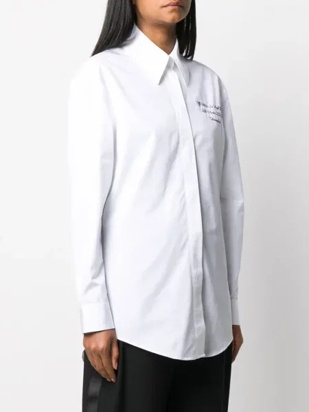 Hímzett ing Off-white fehér