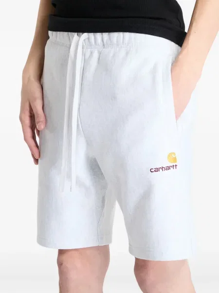 Pantaloni scurți Carhartt Wip cu autograf gri