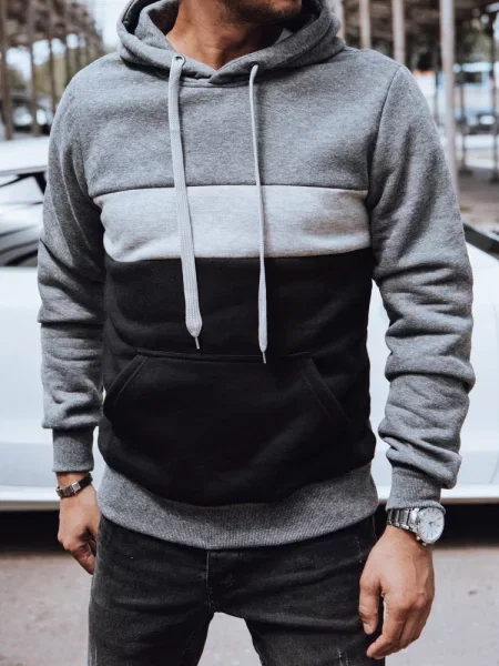 Bluza z kapturem ciemnoszara Dstreet