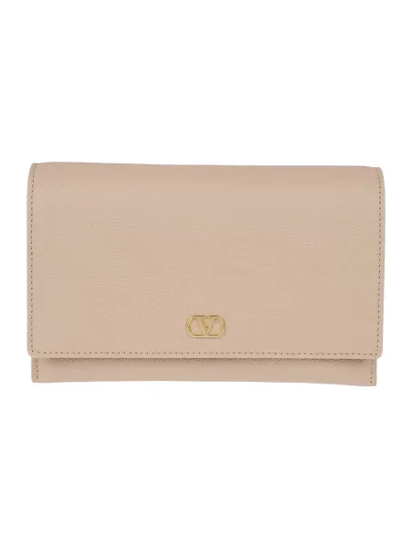 Kopertówka Valentino Garavani skórzana różowa