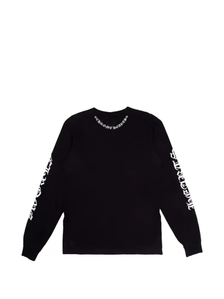 Tricou Chrome Hearts cu motiv cu inimi cu autograf negru