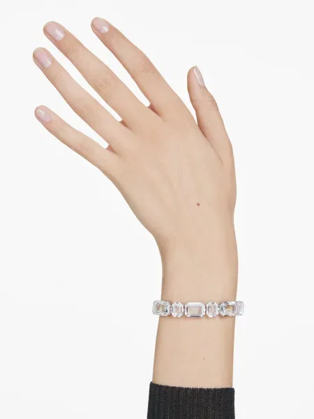 Brăţară Swarovski transparente argintiu