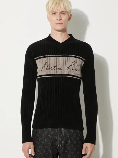 Светр Martine Rose Chenille V-Neck Jumper чорний