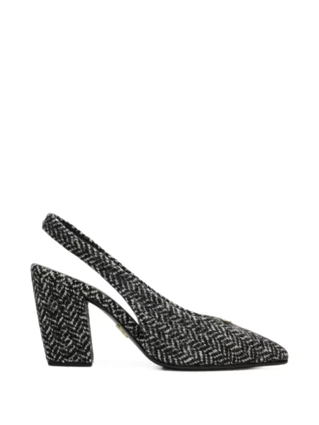Pantofi cu toc Prada slingback negru