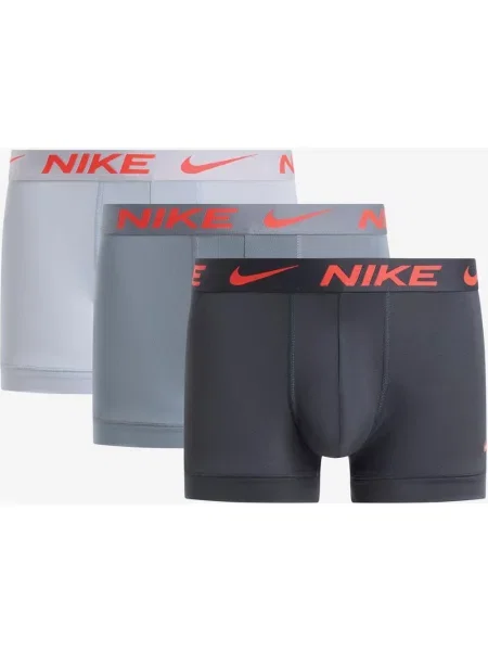 Bokserki Nike Trunk Logo ciemne pomarańczowe 3 sztuki XL szare