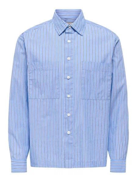 Only & Sons Košile ONSGREEL světlemodrá / tmavě modrá bílá