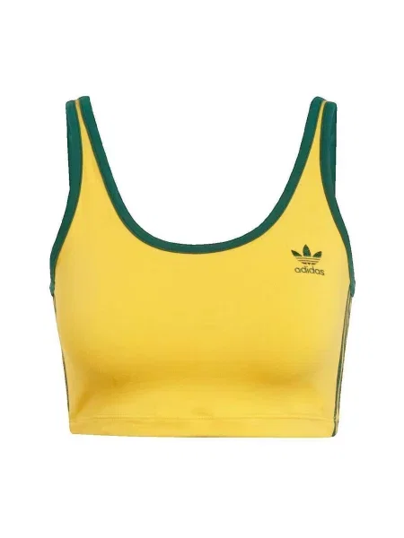 Top Adidas cu dungi galben