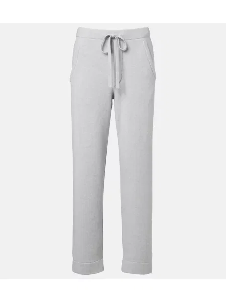 Pantaloni God's True Cashmere din cașmir gri