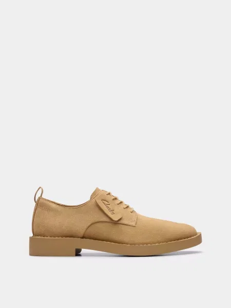 Замшеві Напівчеревики Clarks світло-коричневий коричневі