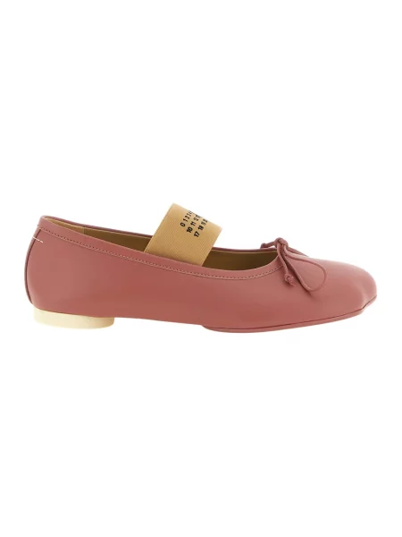 Balerinki Mm6 Maison Margiela skórzane różowe