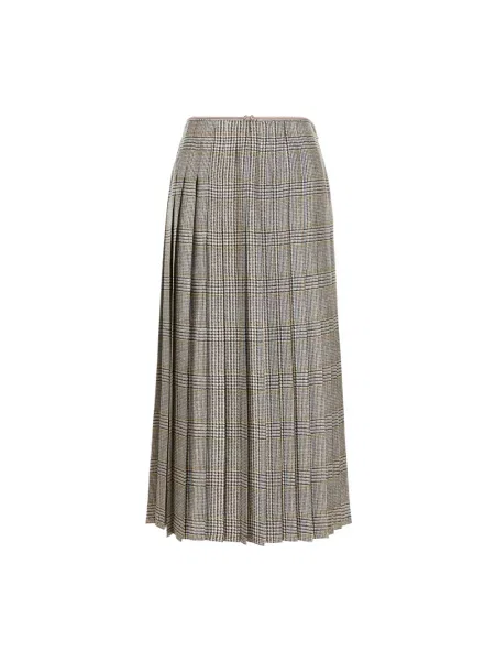 Jedwabna spódnica Thom Browne myśliwska