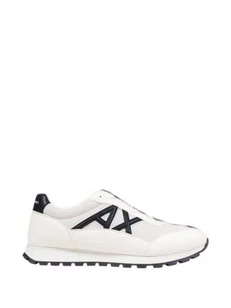 Sneakerși Armani Exchange cu autograf alb