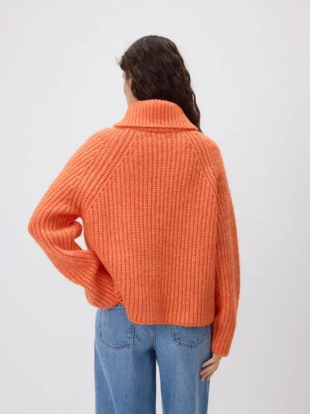 Reserved Структурована водолазка помаранчевий