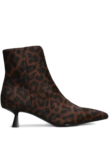 Botine Bibi Lou cu imagine cu imprimeu animal print maro