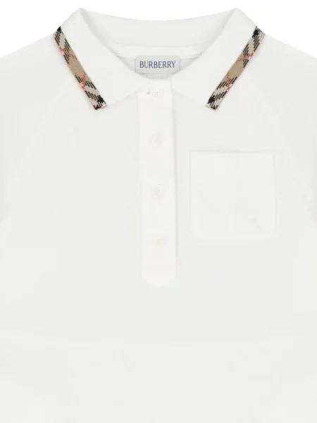 Sukienka koszulowa dziecięca Burberry biała