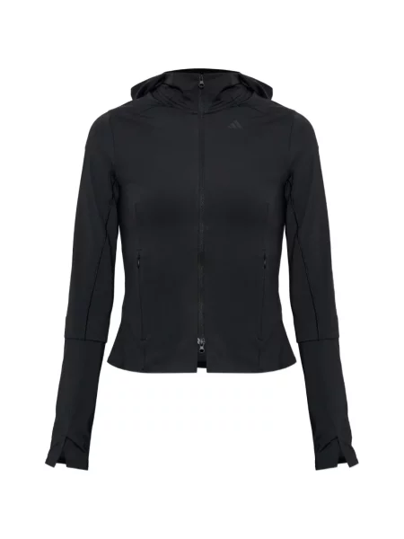 Sală de gimnastică lung sutien Adidas din piele negru