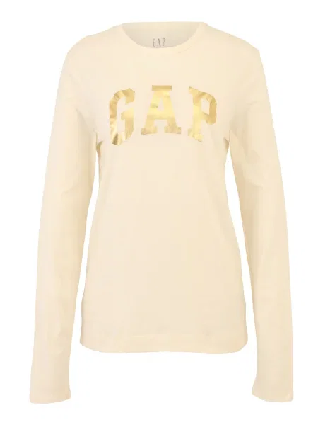 Gap Petite Tricou auriu / lână alb
