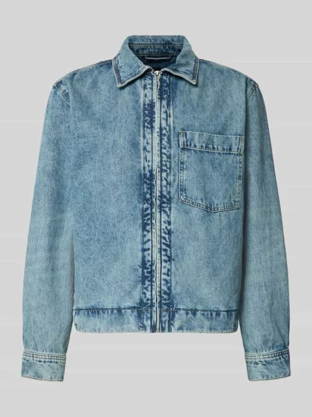 Kurtka jeansowa o kroju regular fit z czystej bawełny model LUNEY BO' Boss Orange niebieska