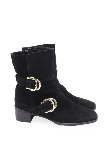 Cizme scurte Stuart Weitzman cu cataramă negru