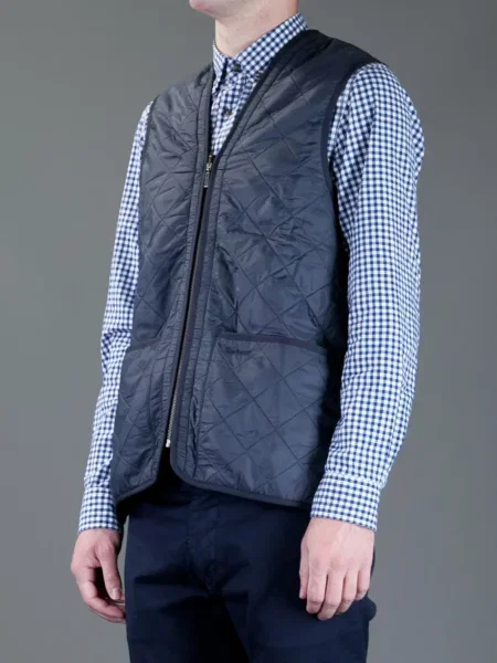 Matlasat vestă Barbour albastru