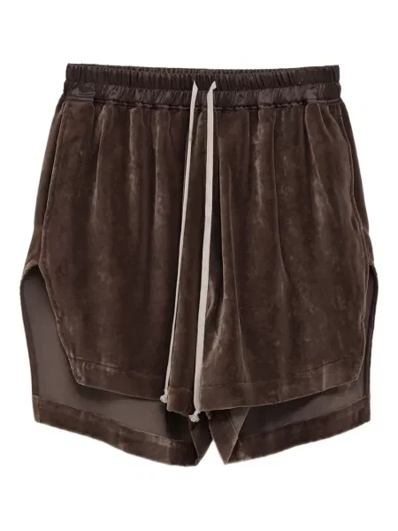 Aksamitne szorty Rick Owens brązowe
