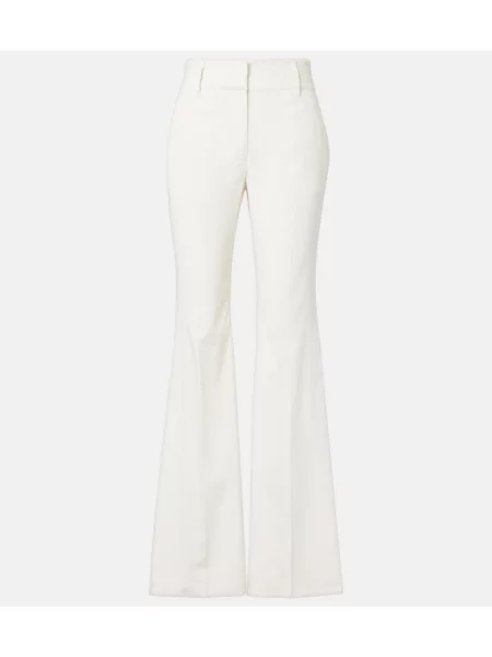 Pantaloni Gabriela Hearst de catifea cord alb