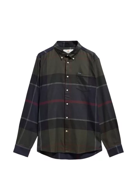 Lung cămașă Barbour cu mâneci lungi verde