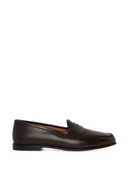 Pantofi loafer Kiton din piele maro